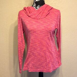 LG COLUMBIA PINK HEATHER HOODED PULLOVER